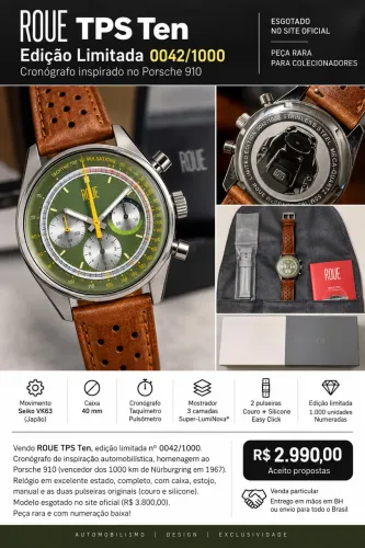 RELÓGIO ROUE TPS ED. LIMITADA ORIGINAL!