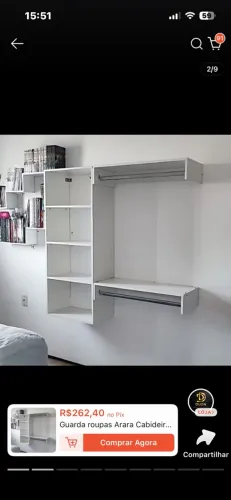 Armário closet com nichos