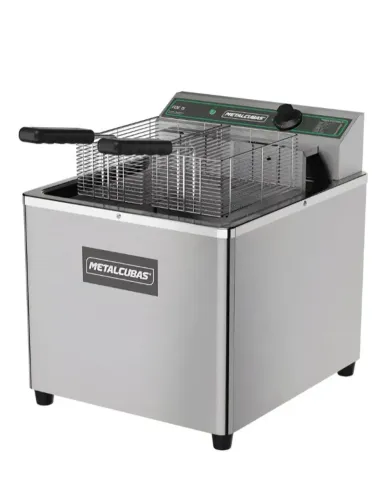 Fritadeira eletrica zona fria de mesa 15lt Metalcubas 3100w