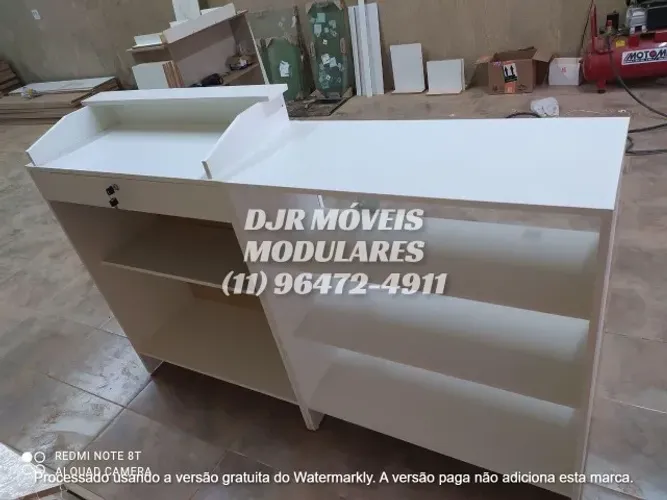 BALCÃO CAIXA FECHADO + BALCÃO VITRINE - NOVO - ENTREGA RÁPIDA