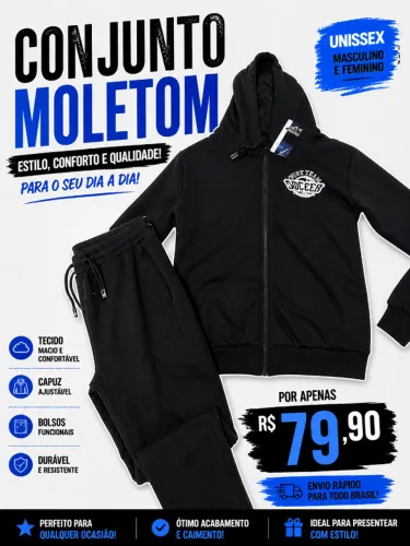 Conjunto Moletom Unissex