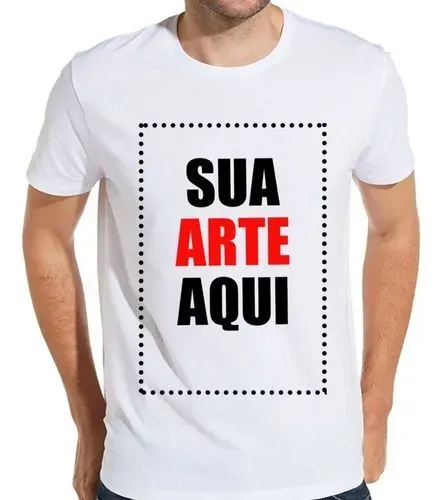 Camiseta branca Poliéster Sua Ideia