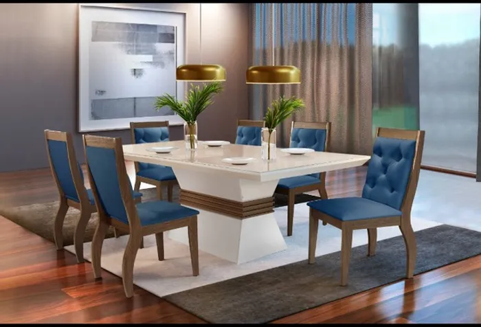 Sala mesa jantar com 6 cadeiras