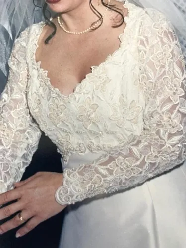 Vestido noiva em tafetá TAM 40 
