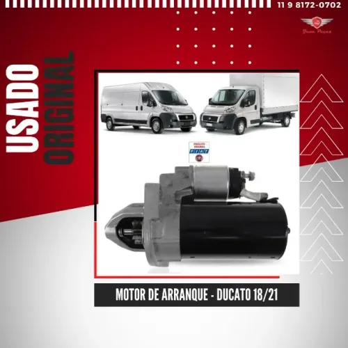 Motor de arranque - fiat ducato 2018 a 2021 a base de troca