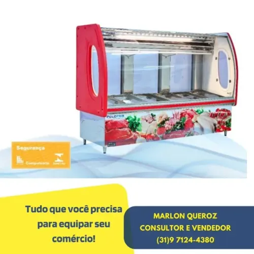 Balcão de Carne Polo Frio 2 metros Novo