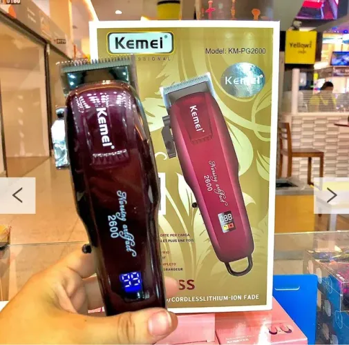 Máquina de cortar cabelo sem fio profissional com visor digital