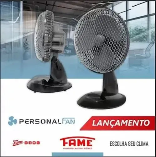 Ventilador de Mesa 20W 127V Personal Fan - FAME