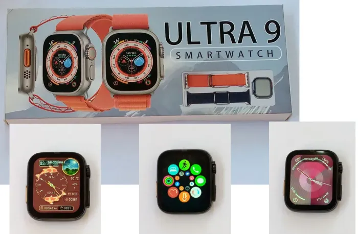 Smartwatch ultra 9 s9 pro max w26 série 8 t10 COM PULSEIRA EXTRA t900 t800 D20 y68