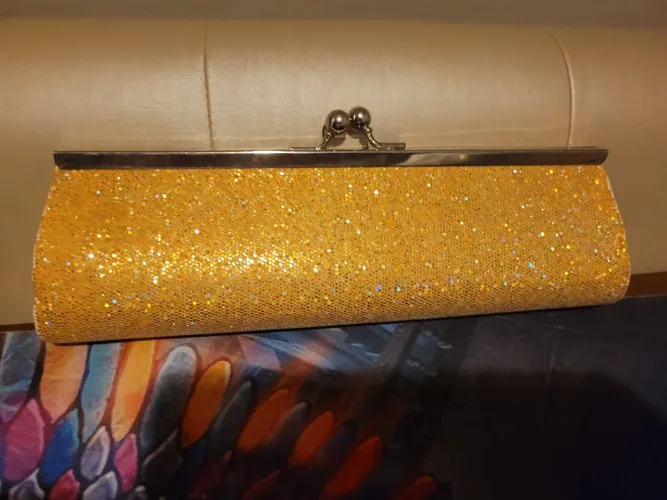 Bolsa de mão festa dourada