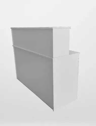 bancada de recepção reto simples tampo de 15mm