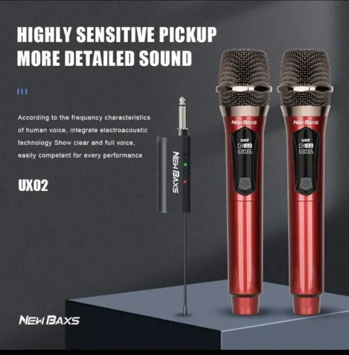 Kit 2 Microfones sem fio profissional top