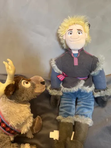 Boneco Pelúcia Kristoff e Sven Frozen - Original Disney