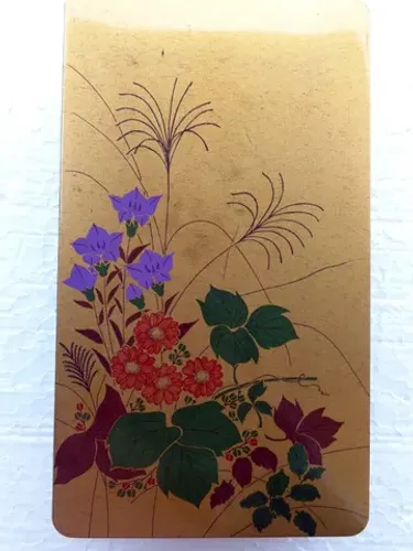 Antiga Caixa Colecionável Japonesa de Caligrafia.(Item para Colecionador ou Decoração)