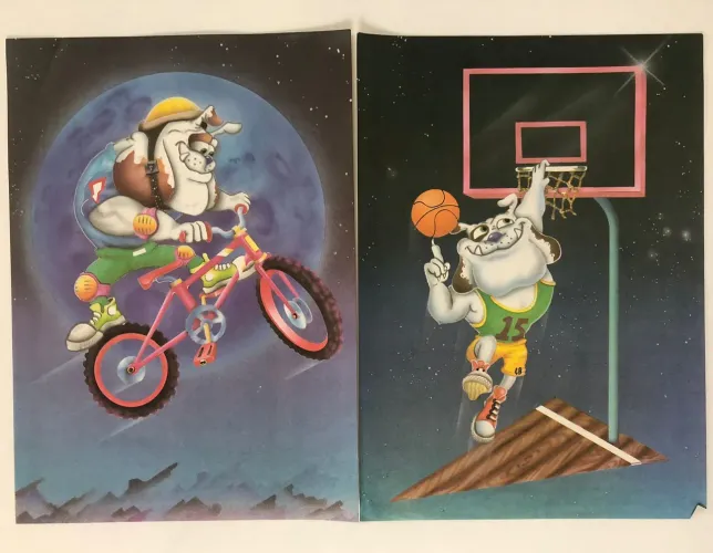 2 folhas de papel de carta antigo anos 90 tamanho médio antiguidade coleção