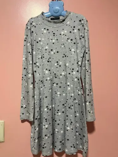 Vestido infantil de manga longa 