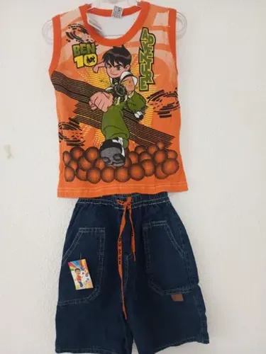 Conjunto Infantil Regata e Bermuda Tam. P