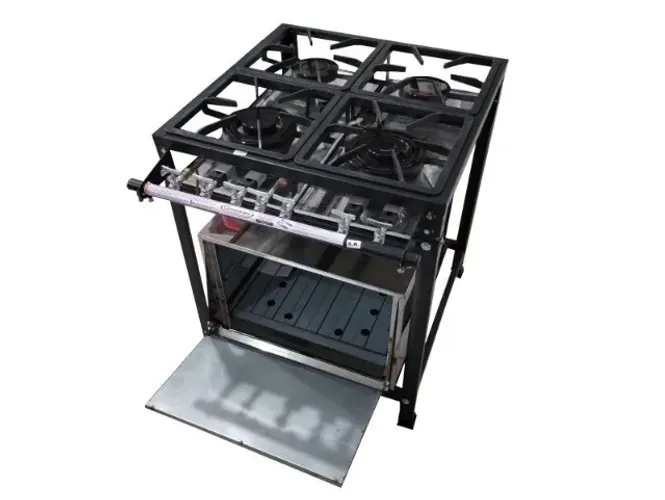 Fogão Industrial 4 Bocas Baixa Pressão Itajobi + Forno Industrial Inox