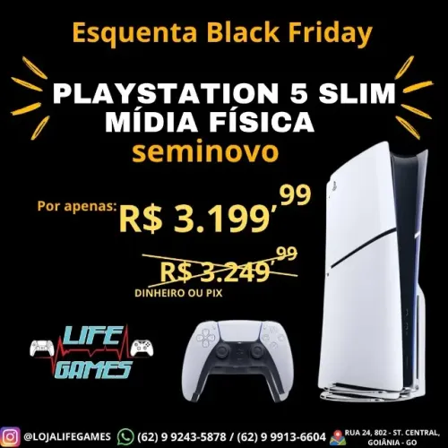 Playstation 5 Slim Mídia física Seminovo com garantia