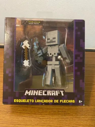 Boneco Minecraft Esqueleto Lançador de Flechas