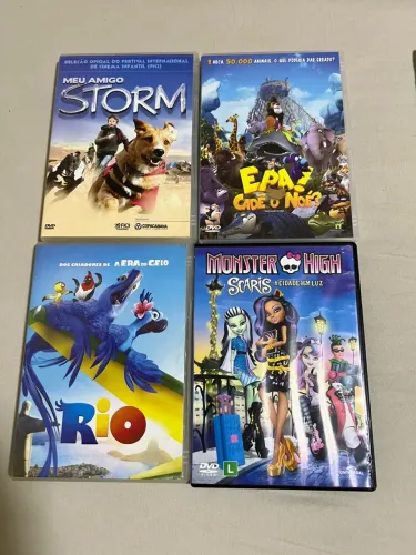 10 dvds Coleção de DVDs Infantis - Meu Amigo Storm, Rio, e Outros