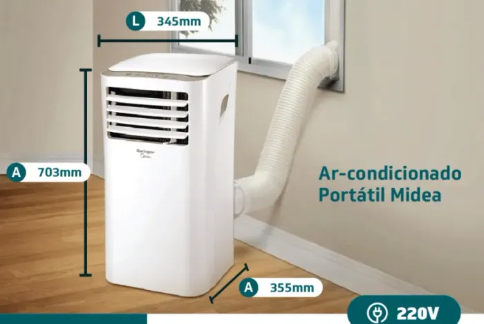 Ar-condicionado portátil 12btus midea
