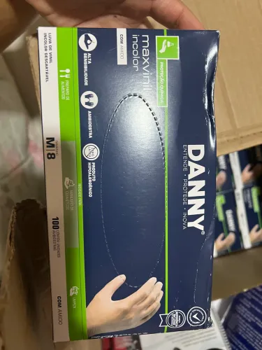 Luva Danny de vinil com amido