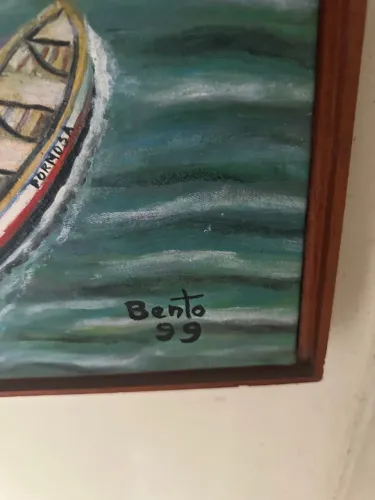 Quadro com pintura manual - tamanho 0.83m x 0.78m