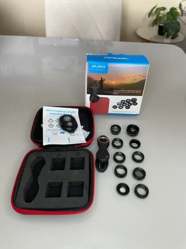 Transforme seu celular em  super câmera profissional! Kit de Lentes Apexel 10 em 1