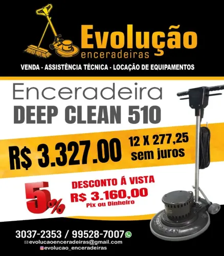 Enceradeira Deep Clean 510 - Evolução Enceradeiras