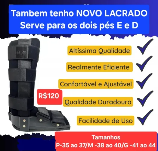 Bota ortopédica imobilizadora tenho bengala tbm