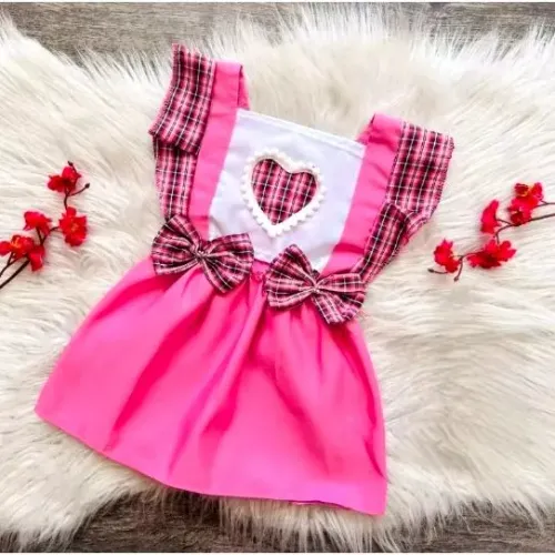 Vestido Junino Rosa Novo