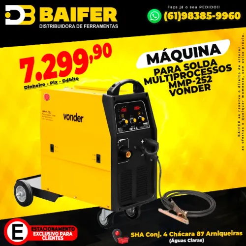 Máquina Para Solda Multiprocessos MMP-252 * Vonder