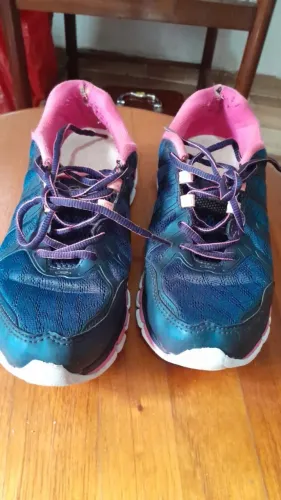 Tênis Feminino Azul e Rosa