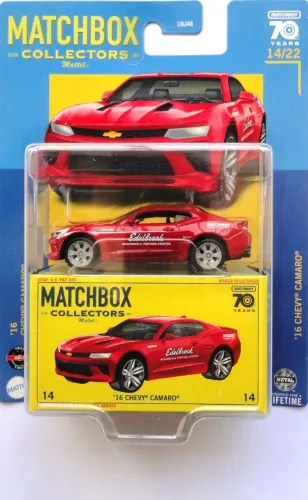 matchbox collectors oferta 16 chevy camaro pneus de borracha abre capô n hot wheels