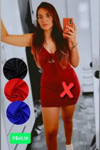 Vestido nó vermelho 