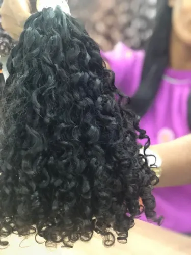Cabelo humano virgem - Kinky Curly