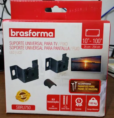 Suporte Para Tv Fixo Universal 10 a 100 Polegadas 100Kg - Nova