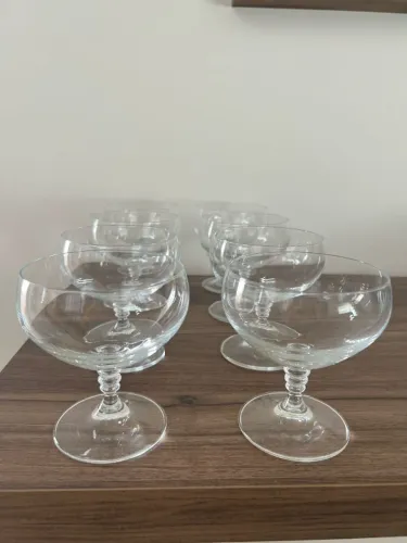 Conjunto taças de sobremesa cristal modelo Vega Bohemia