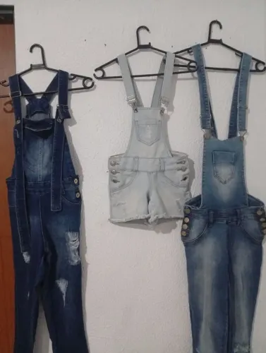 Macacão Jeans Feminino - Vários Modelos e Cores