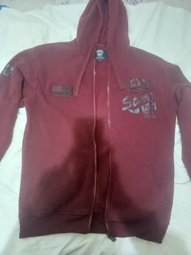 Moletom Flanelado Aberto Victory Eagle - Usado - Vinho