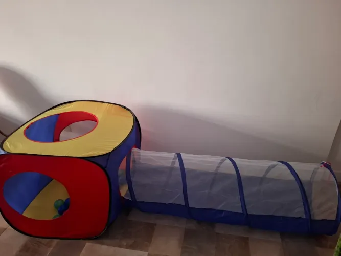 Aceito oferta Tenda túnel infantil colorida com 40 bolas