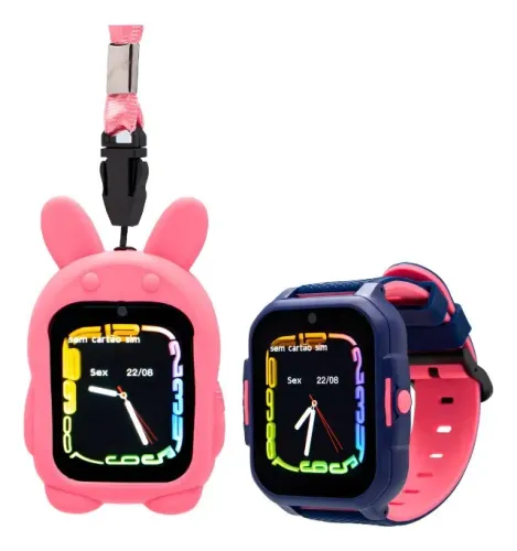 Relógio Smartwatch C/ Gps Localizador E Capa Silicone Rg-w75