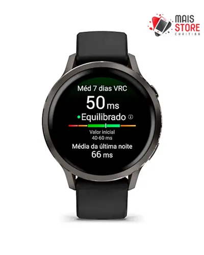 Relógio Garmin Venu 4 -41 MM - Slate/Black (010-03013-02) -Novos-Lacrados