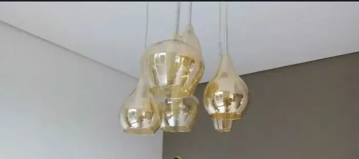 Lustre pendente âmbar
