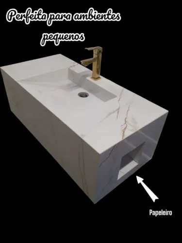 Lavatório porcelanato branco 
