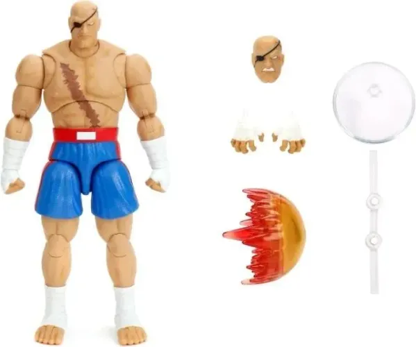 Jada Street Fighter II Sagat Deluxe 1:12 boneco figura