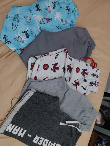 Kit lote 5 Shorts infantil masculino menino 6