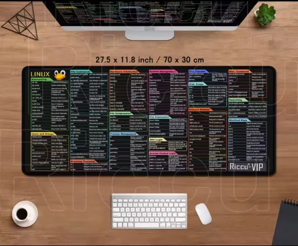 Mouse Pad Comandos Linux 70cm x 30cm