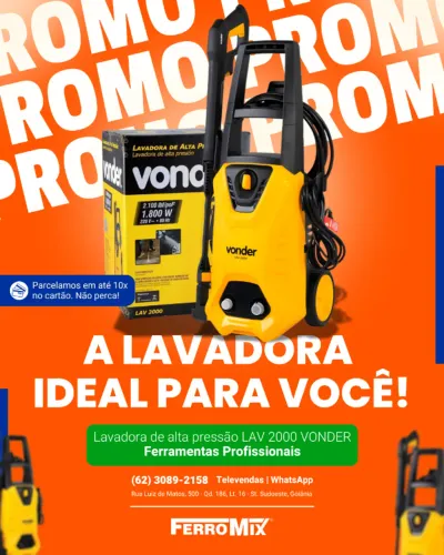Lavadora de alta pressão LAV 2000, 2.100 lbf/pol², 220 V~, VONDER - Parcelamos em até 10x